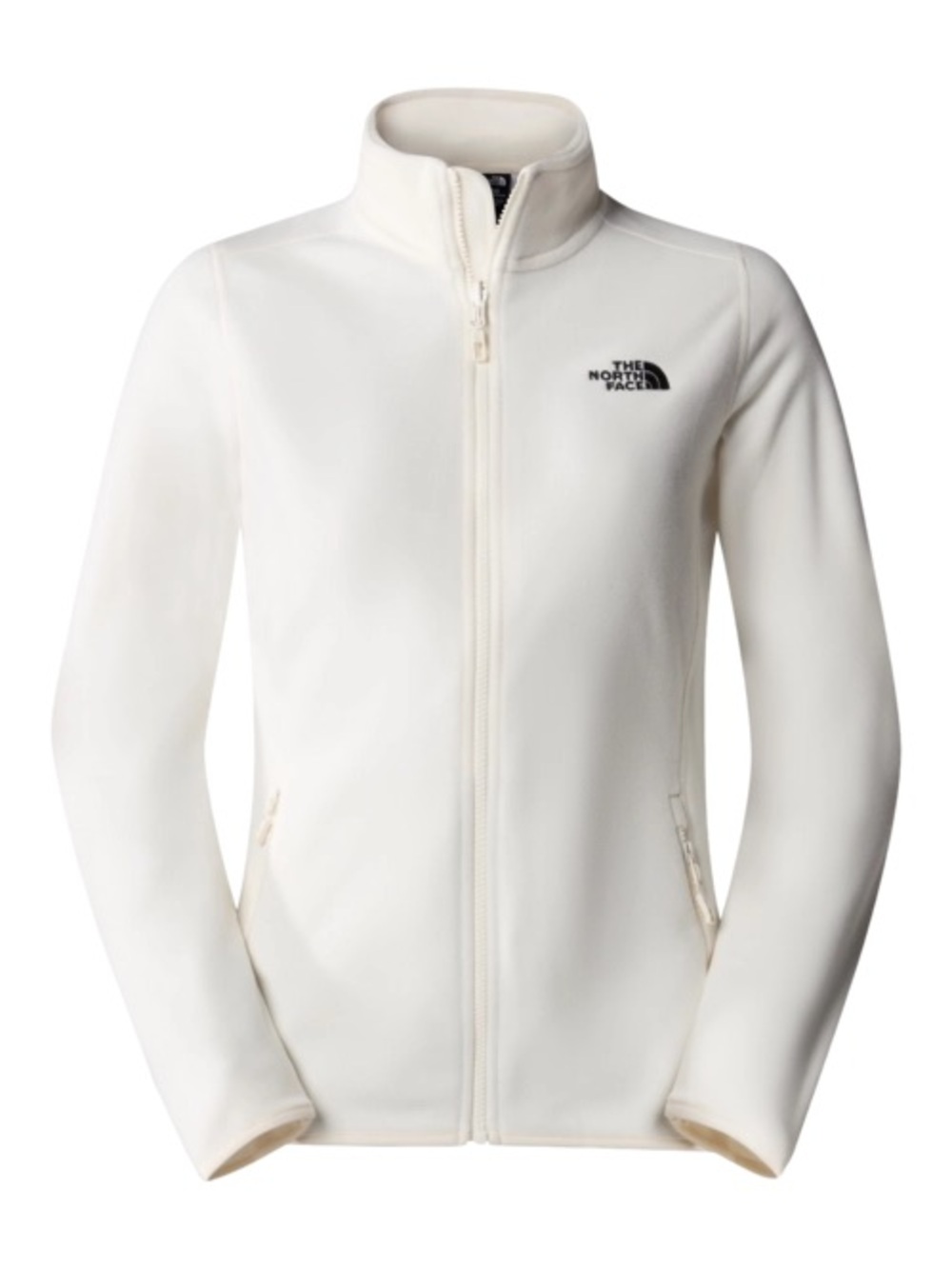 The North Face Women's Teddy Fleece Jacket in Cream with Black Logo